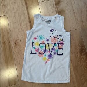 Peanuts snoopy love tank top